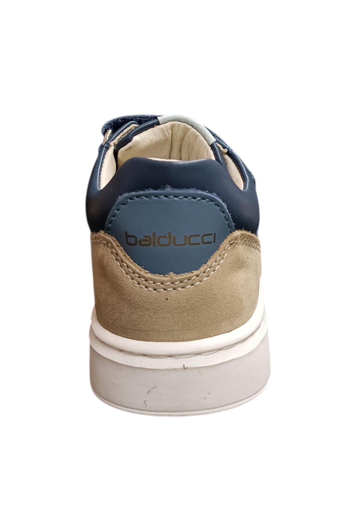 Sneakers primi passi bambino Balducci Cita blu bianco pelle - Freschezza sportiva con chiusura velcro