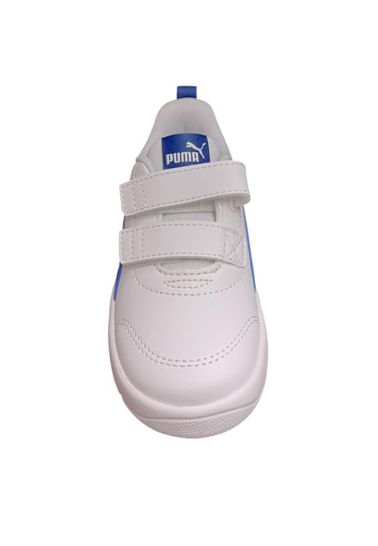 Scarpe sneakers Bambini e ragazzi PUMA COURTFLEX  bianco-blue laccio elastico e velcro