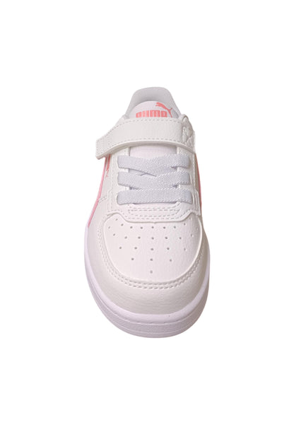 Scarpe sneakers Bambine e ragazze PUMA CAVEN  bianco-rosa laccio elastico e velcro
