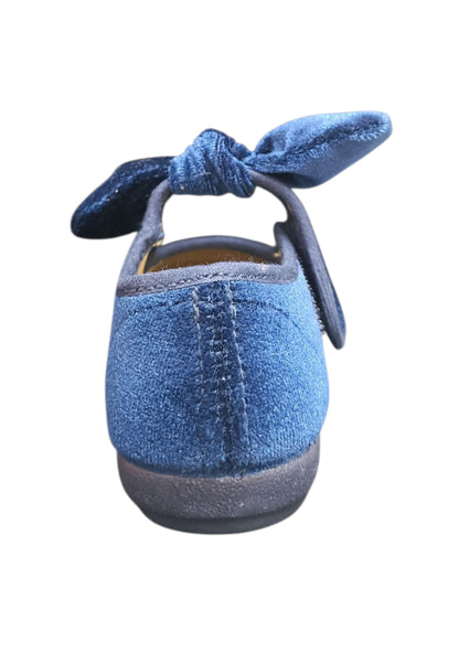 Ballerina bambina Vul-Ladi Candy blu velluto velcro elegance style