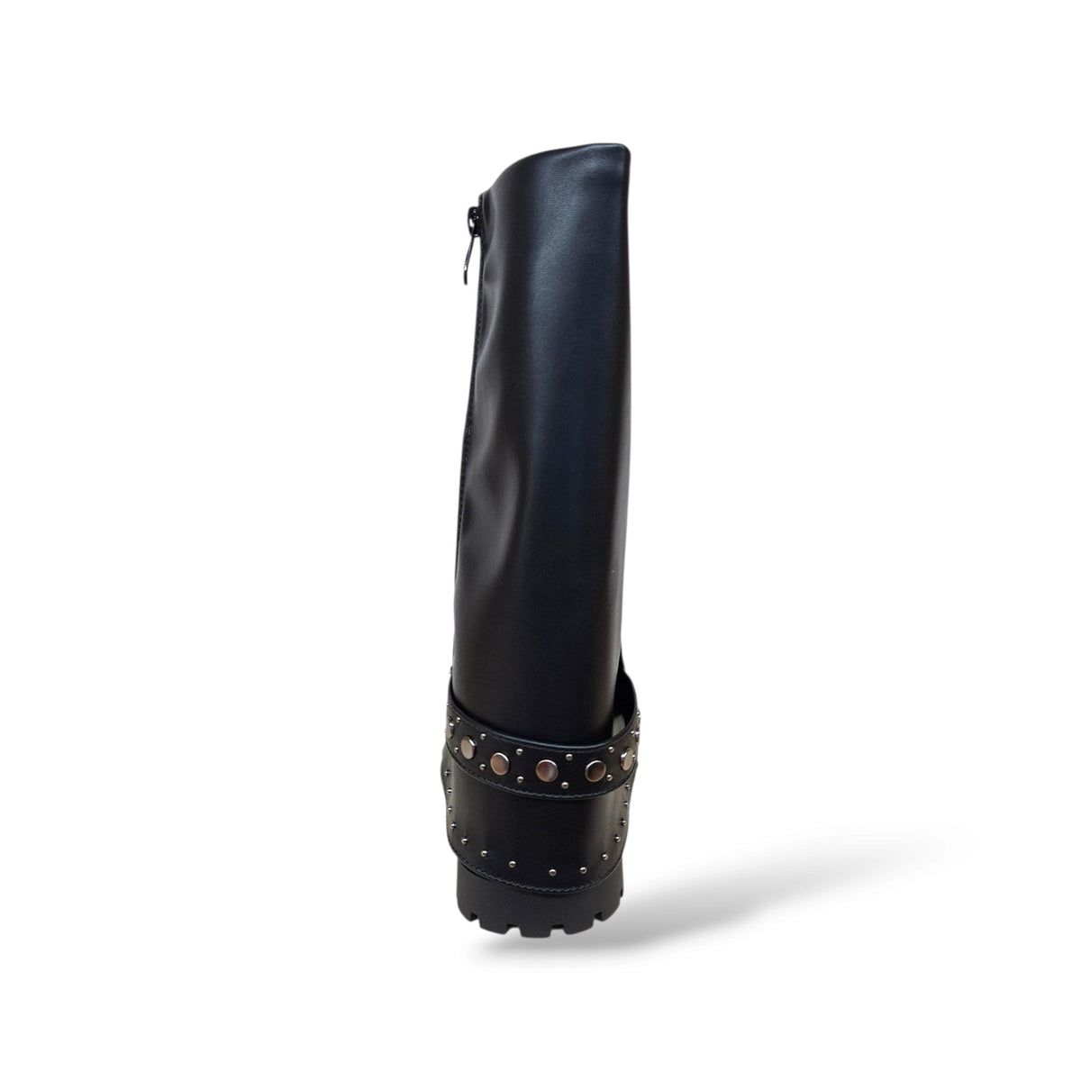 melania-ms65075-stivali-neri-borchie-bambine-ragazze-pelle-nera-rock-zip-laterale-look-bold-grintoso-potente-total-black-jeans-gonna-pelle-moda-autunno-inverno-2026-taglie-31-36-scarpetteria-gica-trani
