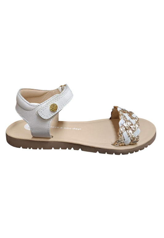 Sandali Bambina GIOSEPPO LEMINGTON 75343 – Pelle Bianca | Velcro a Strappo per una Calzata Rapida e Sicura