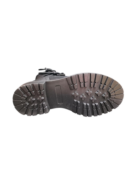 Stivaletti bambina Shooterino Shoort nero pelle - Stile urban con zip laterale