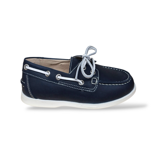 Mocassino barchetta Dianetti blue-bianco per bambini - Scarpetteria Gica Trani
