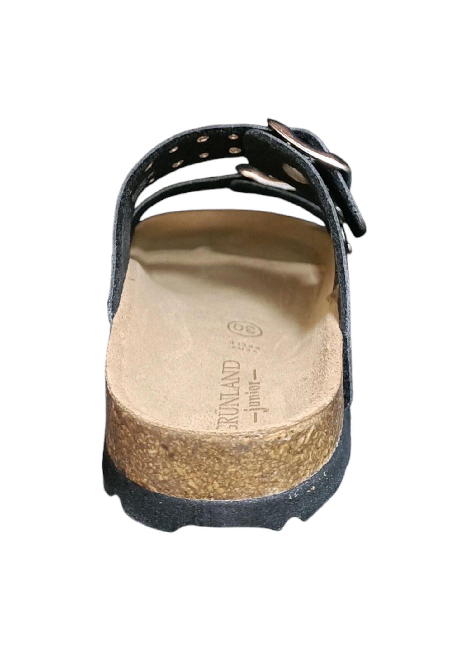 Scarpe ciabatta Bambini e ragazzi Grunland Junior 0739  NERO fibia