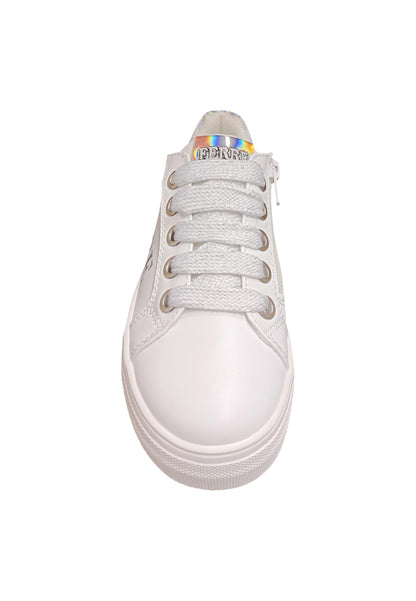 Scarpe sneakers Bambine e ragazze ferrè krug  bianco laccio e zip laterale