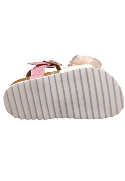 Sandali bambina Gaelle Birk rosa bianco pelle glitter