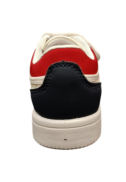 Scarpe snekears Unisex bambino Sergio Tacchini ROMA  bianco-blue-rosso laccio elastico e velcro