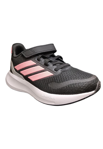 Scarpe sneakers Bambine e ragazze adidas RUNFALCON  nero-bianco laccio elastico e velcro