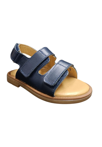 Sandalo bambino Platis Open Classic blue pelle - Sandalo da passeggio con velcro