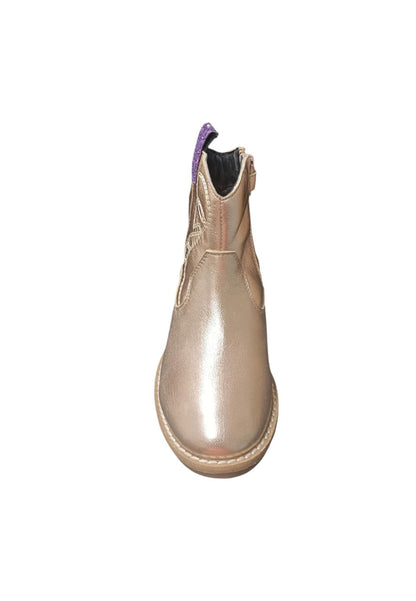 Stivaletto Bambine Gioseppo ELEK Platino con Zip - Scarpe Pelle Laminata