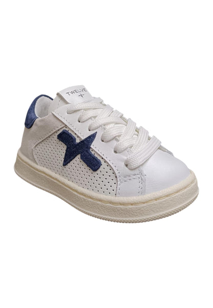 Scarpe sneakers Bambini e ragazzi TWELVE gamme  bianco-blue laccio