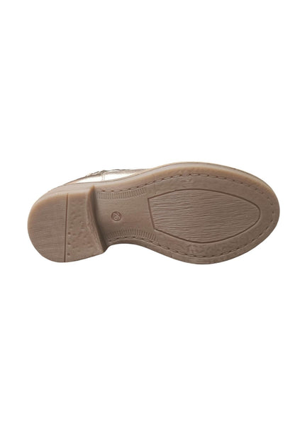 Stivaletto Bambine Gioseppo ELEK Platino con Zip - Scarpe Pelle Laminata