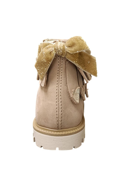 Stivaletto Bambina Balducci MATRIX Taupe Oro con Zip - Primi Passi Suede