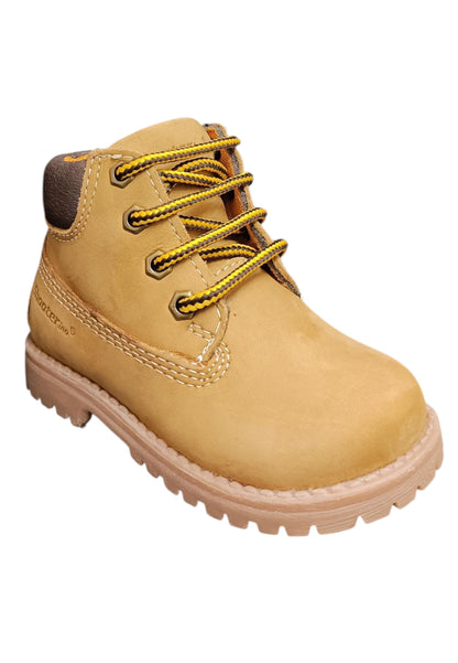 Boscaiolo bambino Shooterino Basic camel marrone pelle lacci casual style