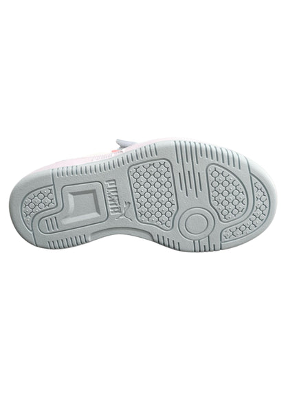 Sneakers Bambini Puma Rebound Grigio Rosa - Scarpe Alte Ginnastica Velcro