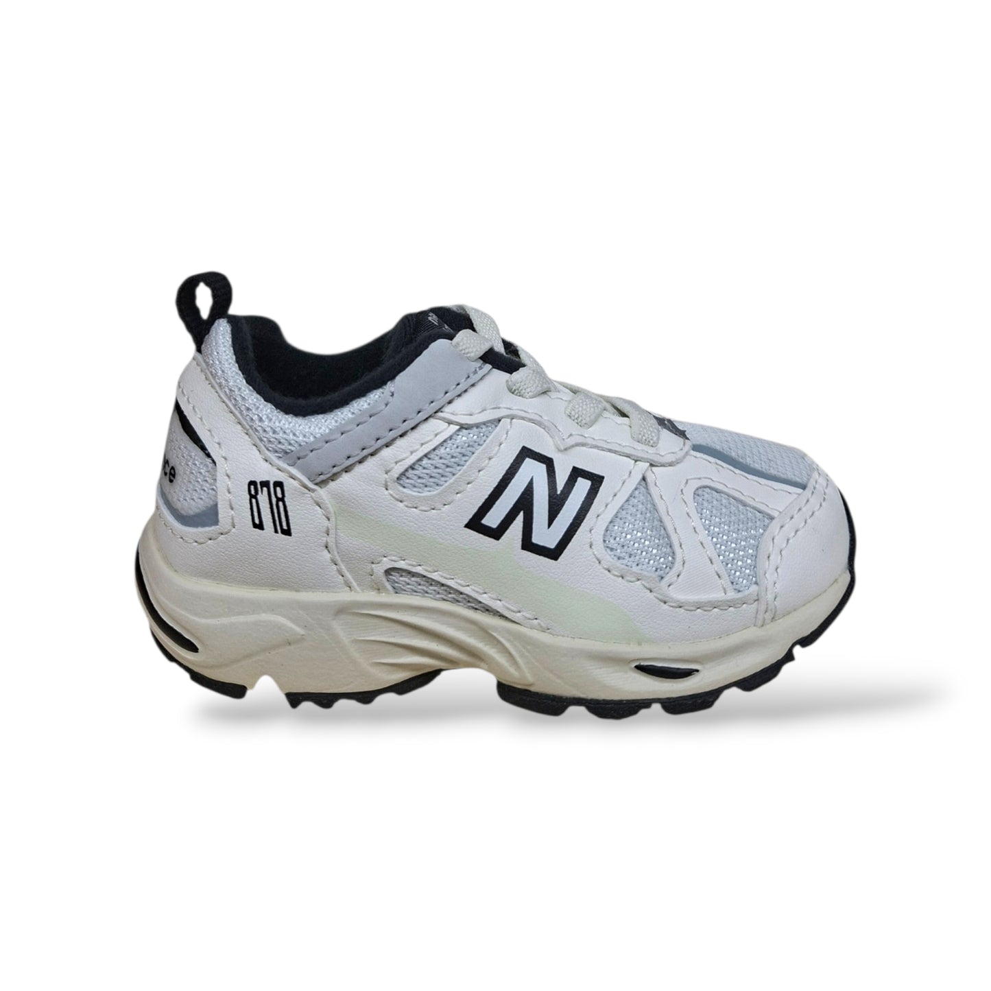 New Balance 878 Sneakers Bambini Ragazzi Bianco Nero | Taglia 20-35 | Suede Tessuto | Scarpetteria Gica