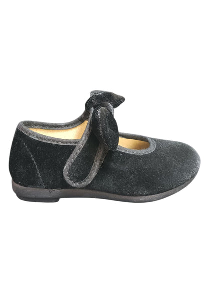 Ballerina bambina Vul-Ladi Candy nero velluto velcro elegance style