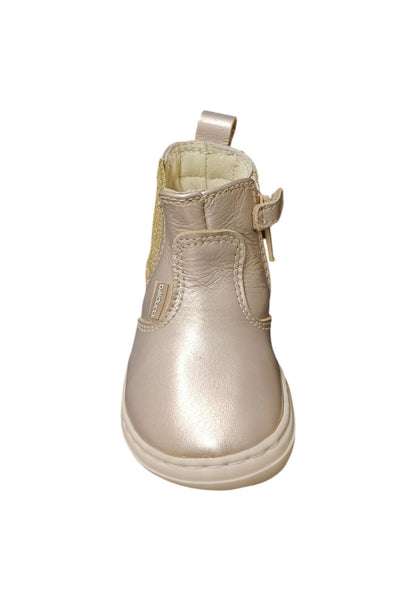 Stivaletto Bambina Balducci CITA Champagne Oro con Zip - Primi Passi Pelle