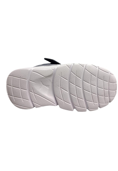 Scarpe sneakers Bambini e ragazzi PUMA flexfocus  azzurro-nero-bianco laccio elastico e velcro