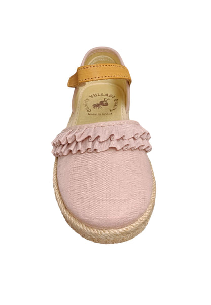 Espadrillas bambina Vul-Ladi Carla beige rosa verde tela velcro summer style
