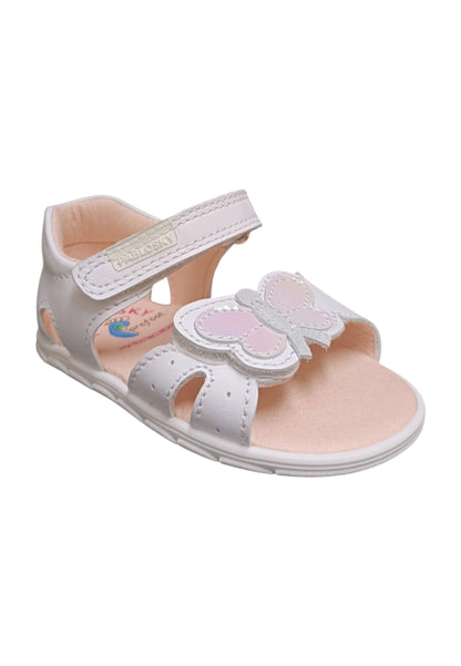Scarpe sandalo tallonato bambina pablosky olimpo  bianco velcro