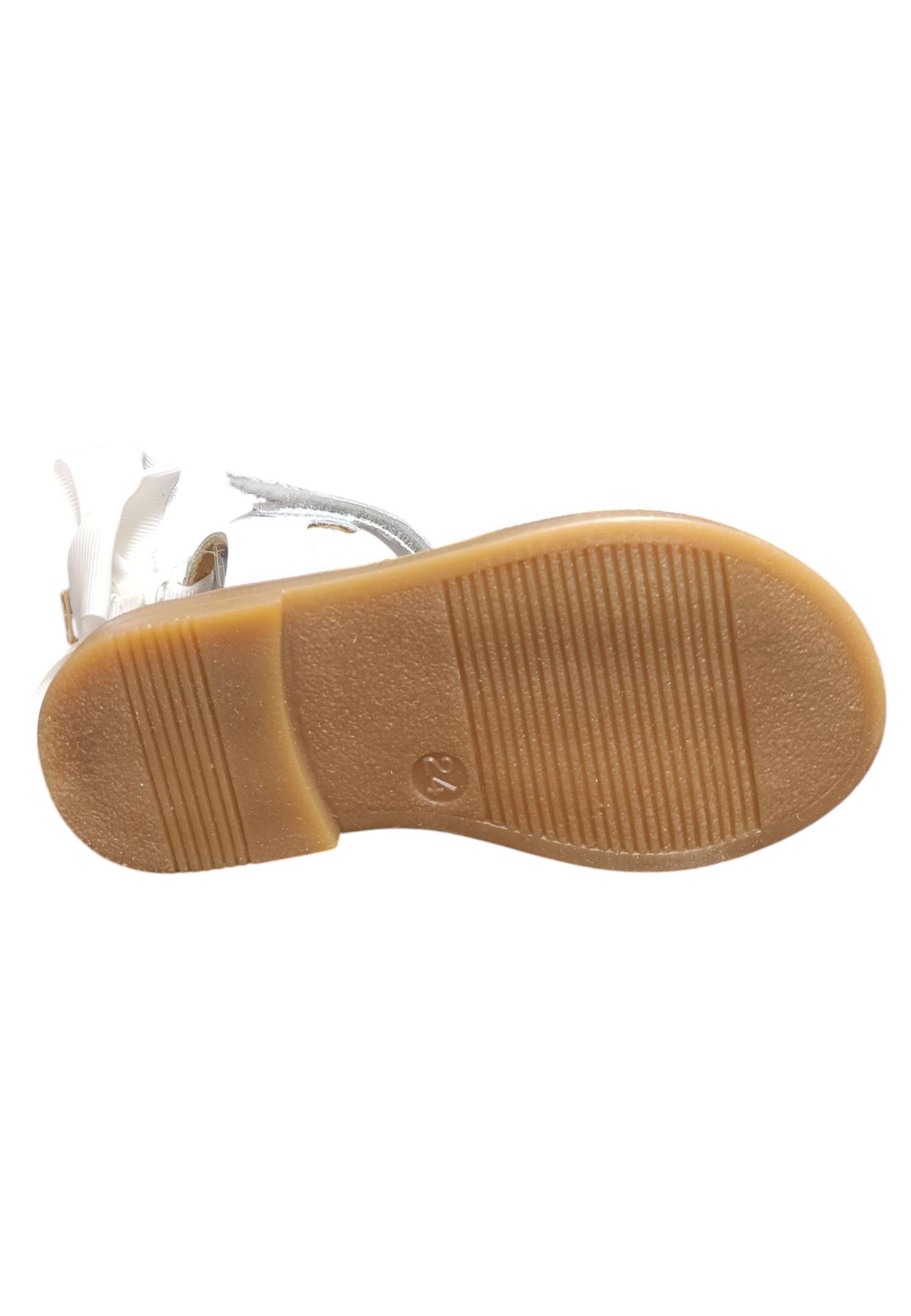Sandalo bambina Platis Open Classic bianco pelle - Sandalo da passeggio con velcro