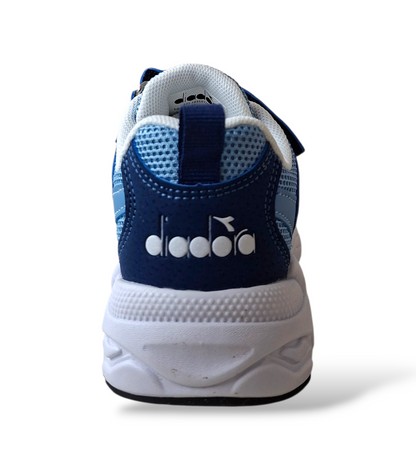 Diadora Alley – Sneakers Bambino Blu Celeste | Scamosciato e Velcro | Taglie 28-35