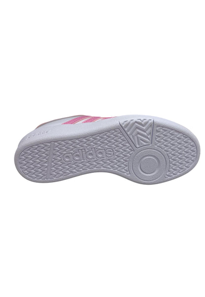 sarpe sneakers Bambine e ragazze adidas hoops  bianco-rosa laccio