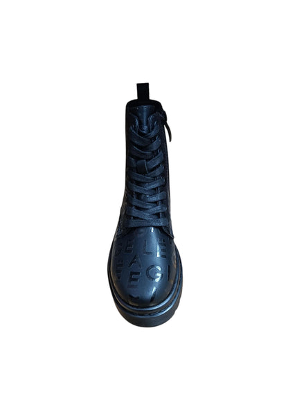 Anfibio bambina Gaelle Elisir nero pelle zip laterale urban style