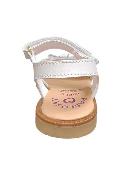Sandalo bambina Pablosky Napa bianco pelle velcro comfort anatomico