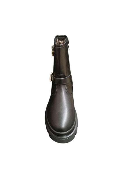 Stivaletti bambina Ferrè Polacco nero pelle - Stile elegante con zip laterale