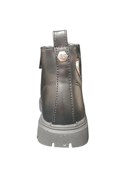 Anfibio bambino Cult Martin nero argento pelle zip laterale urban style