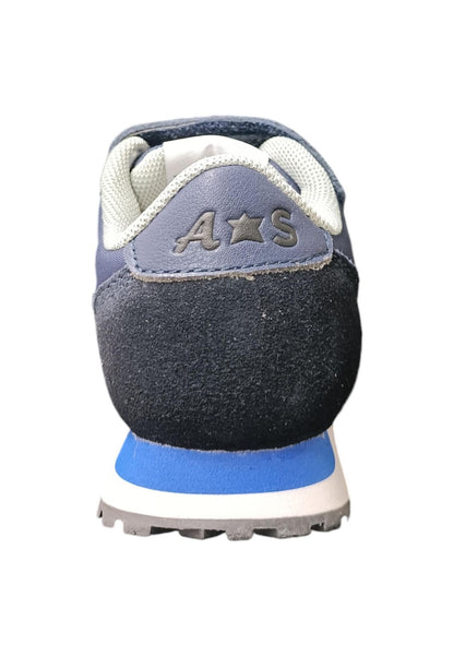 Scarpe sneakers Unisex bambini Atlantic Stars BEN  blue-azzurro-bianco laccio elastico e velcro