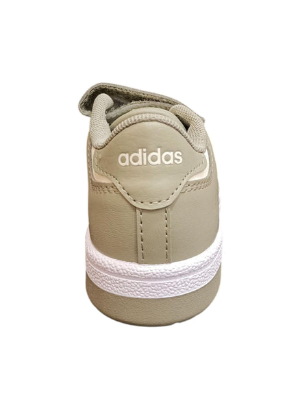 Adidas Rapid Court 4 Sneakers Bambino Bianco Grigio - Scarpe Ginnastica Velcro