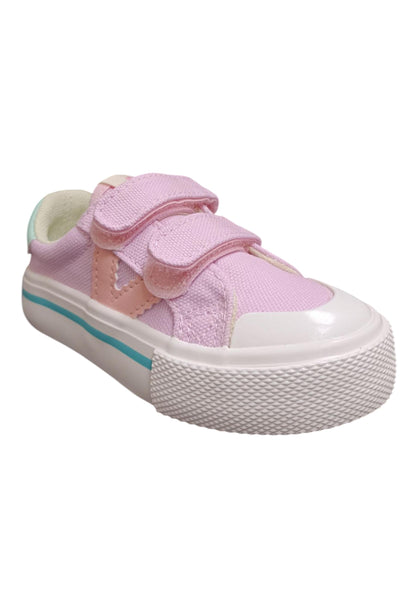 Scarpe sneakers Bambine e ragazze Victoria tribu  rosa-celeste-arancione velcro