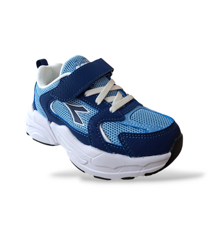 Diadora Alley – Sneakers Bambino Blu Celeste | Scamosciato e Velcro | Taglie 28-35