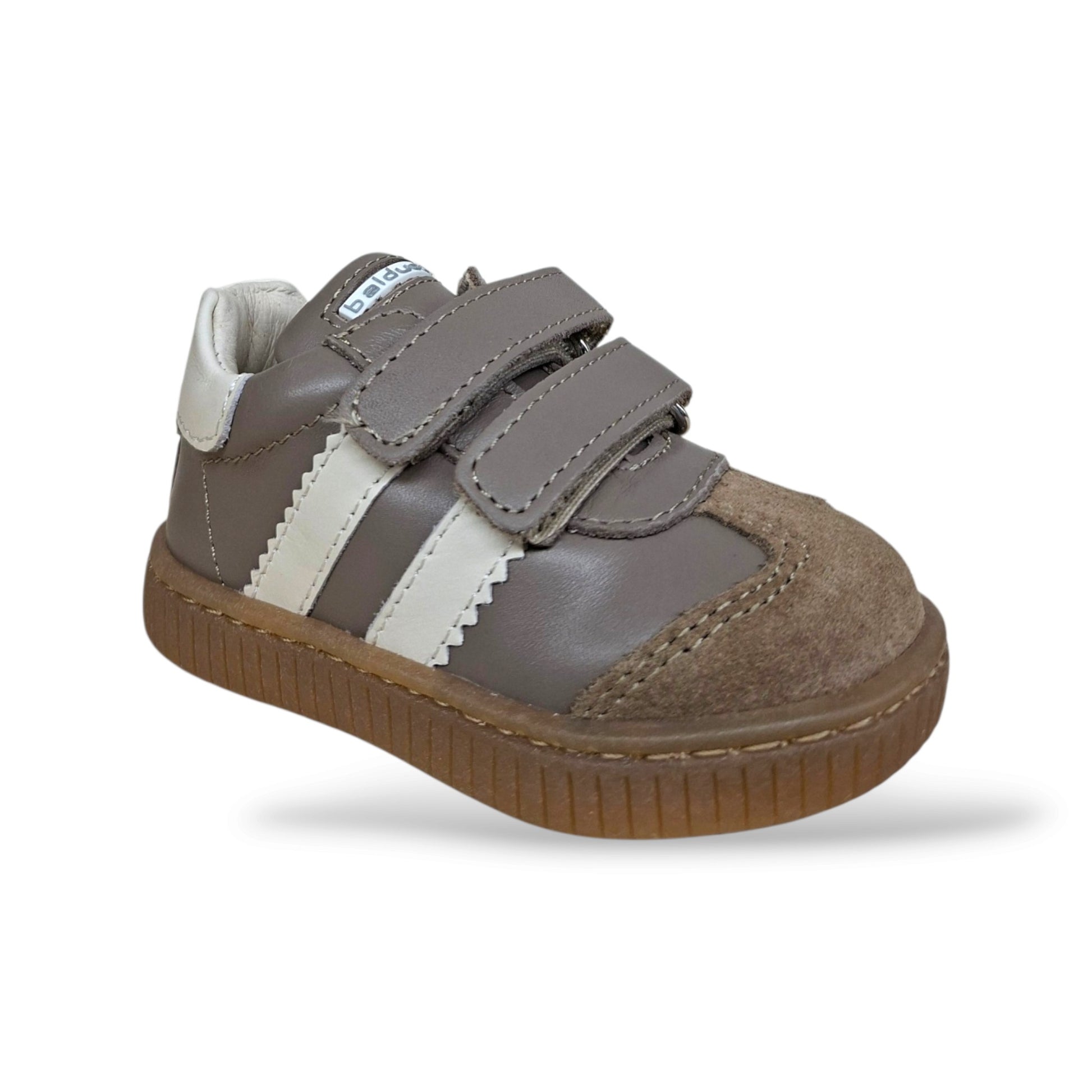 sneakers-primi-passi-bambini-balducci-cita-taupe-camel-velcro-pelle-suede-tallone-rinforzato-fondo-flessibile-sottopiede-plantare-neutro-versatile-scarpetteria-gica-trani
