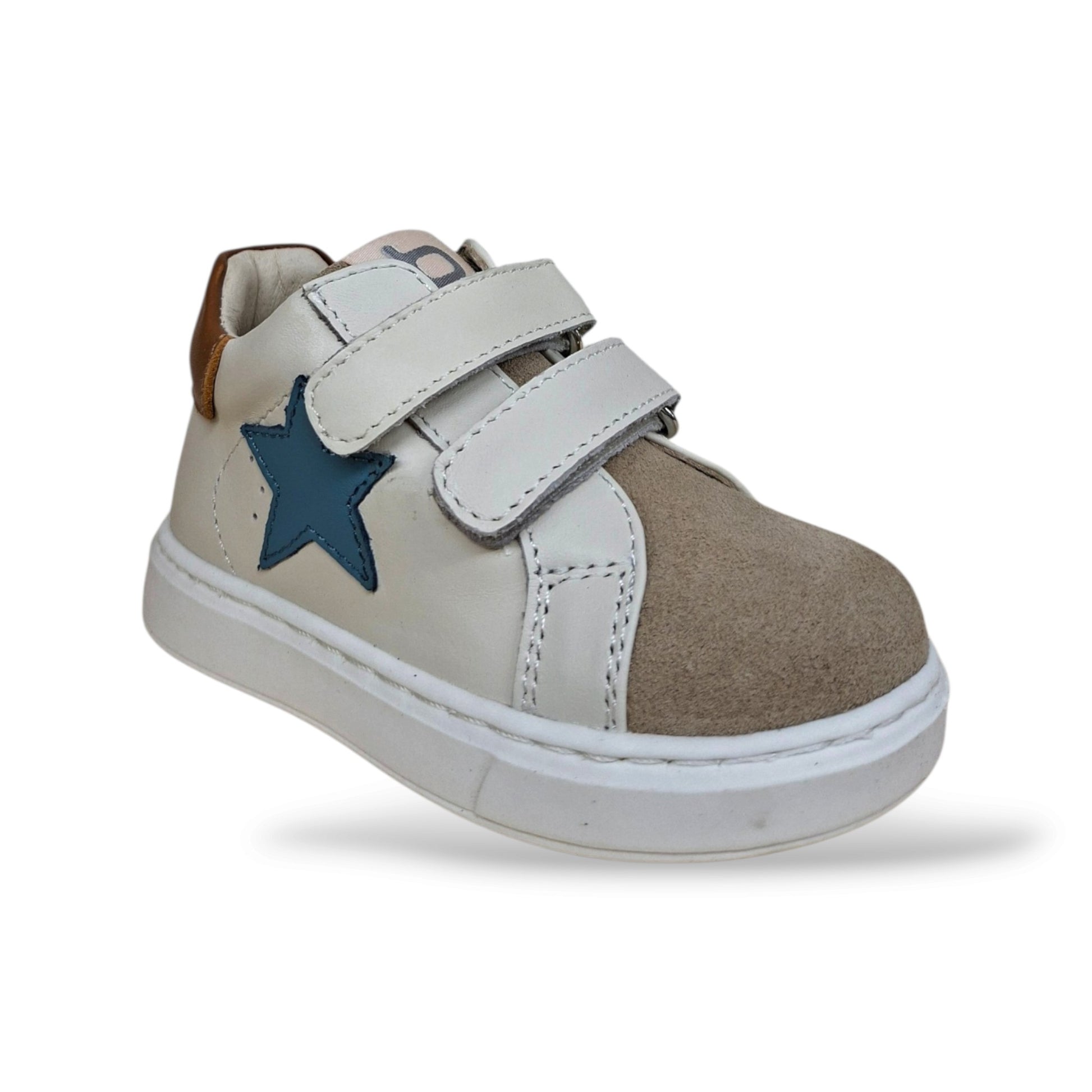 sneakers-primi-passi-bambini-balducci-cita-beige-bluette-velcro-tallone-rinforzato-fondo-flessibile-sottopiede-plantare-pelle-suede-autunno-inverno-scarpetteria-gica-trani
