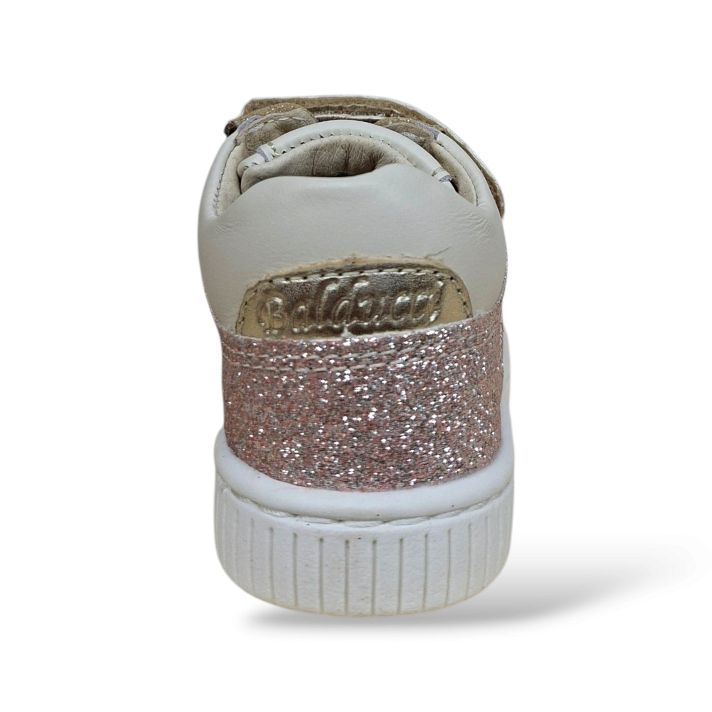 balducci-cita-scarpe-cerimonia-battesimo-primi-passi-bambine-bianco-platino-cipria-glitter-laccio-elastico-velcro-tallone-rinforzato-suola-flessibile-arco-plantare-taglia-19-24-scarpetteria-gica-trani
