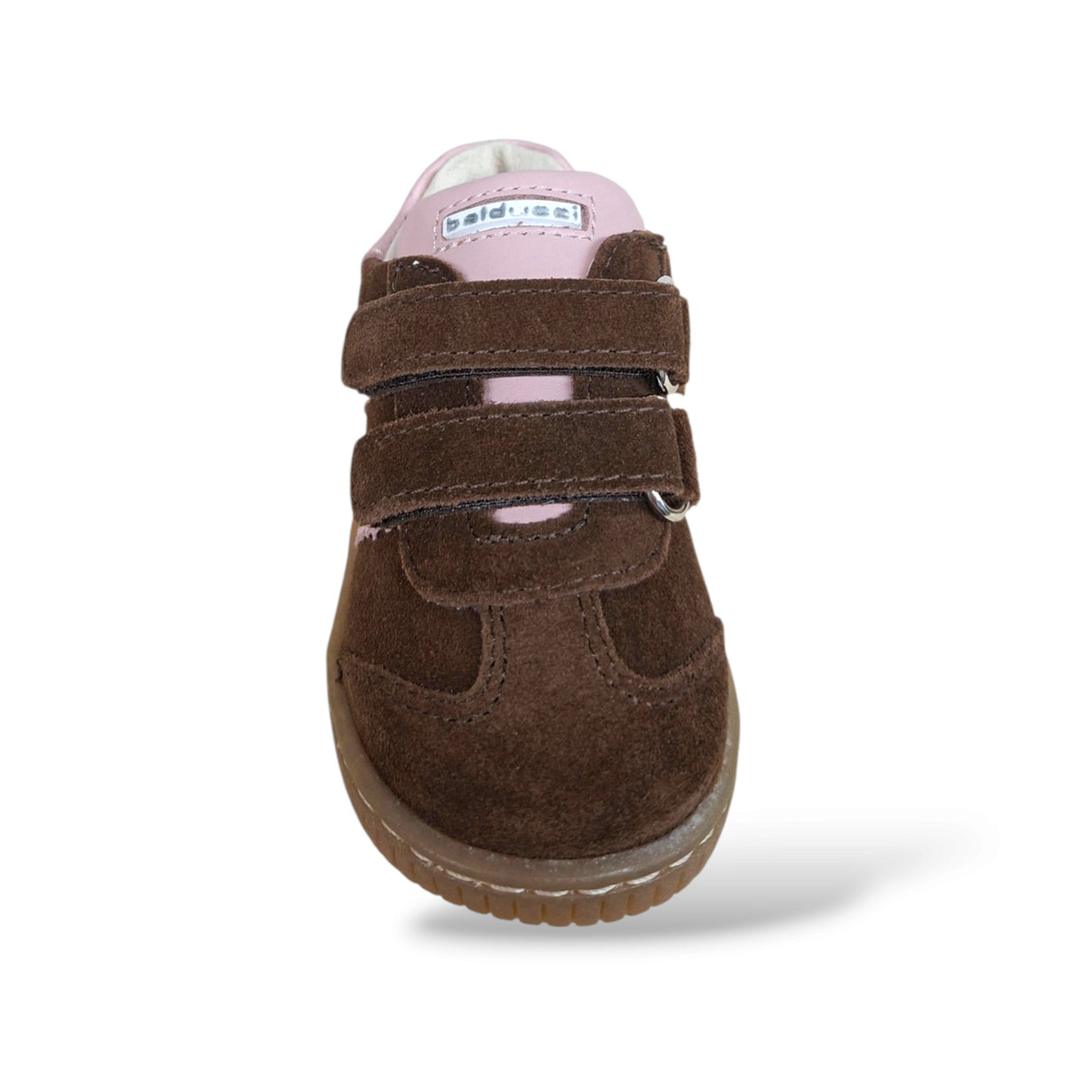 scarpe-podologiche-bambine-primi-passi-balducci-cita-marrone-cipria-velcro-pelle-suede-crosta-fodera-pelle-arco-plantare-tallone-rinforzato-flessibile-scarpetteria-gica-trani
