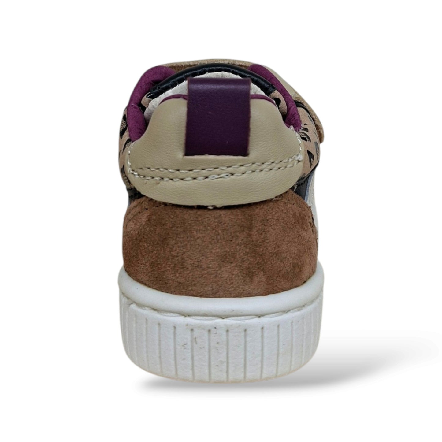 balducci-cita-scarpe-ortopediche-primi-passi-bambine-marrone-maculato-bianco-viola-velcro-pelle-suede-animal-print-tallone-rinforzato-suola-flessibile-arco-plantare-taglia-19-24-scarpetteria-gica-trani
