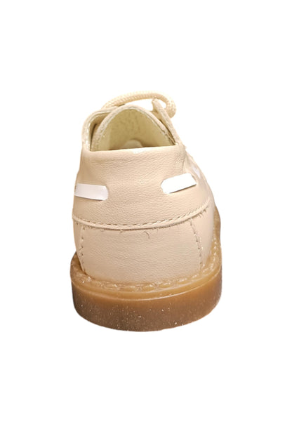 Scarpe inglesino Bambini panyno B3622  beige-bianco laccio