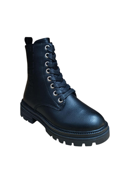 Anfibio bambina Gaelle Glory nero pelle zip laterale urban style