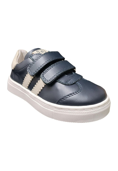 Scarpe sneakers Unisex bambini balducci BUTTER  blue-bianco laccio e zip laterale