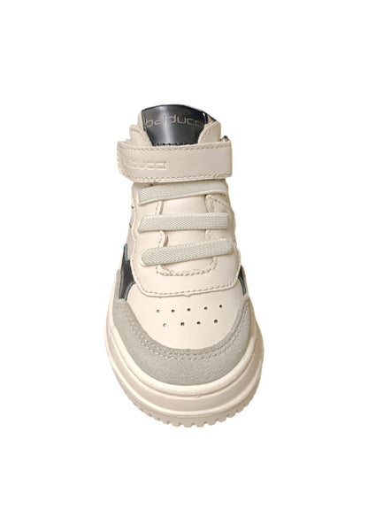 Scarpe sneakers Unisex bambini balducci OTRO  bianco-nero-grigio laccio elastico e velcro