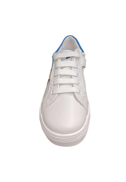 Scarpe sneaker Bambini e ragazzi balducci BUTTER  bianco-blue laccio e zip laterale