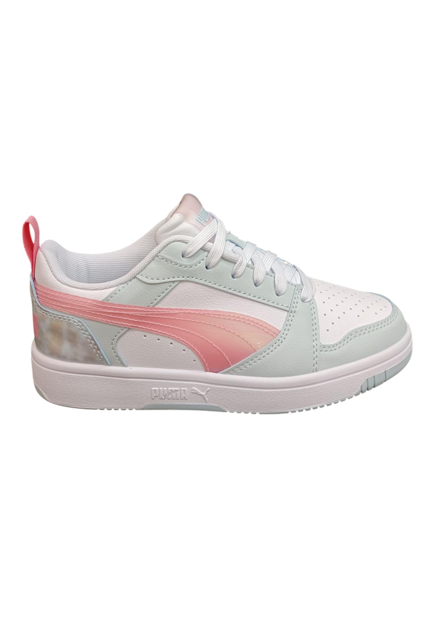 Scarpe sneakers Bambini e ragazzi PUMA REBOUND  grigio-rosa laccio