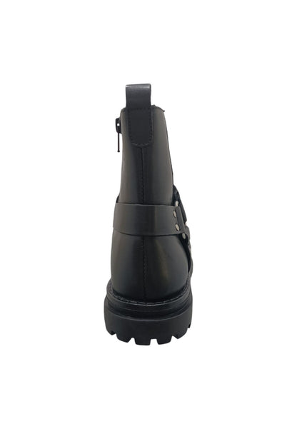 Stivaletti bambina Ciao Rock nero pelle - Stile italiano con lacci e zip laterale