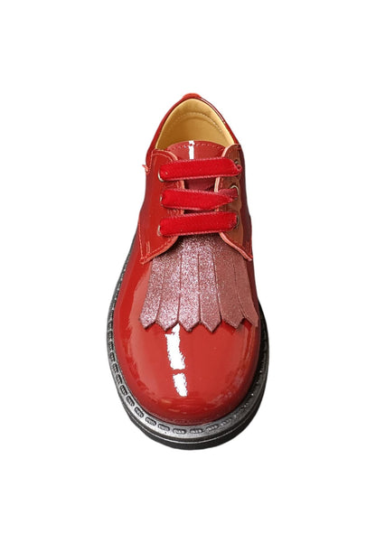 Scarpe inglesino scarpa elegante Bambine e ragazze platis P2340  rosso laccio